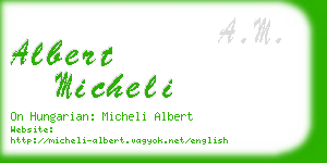 albert micheli business card